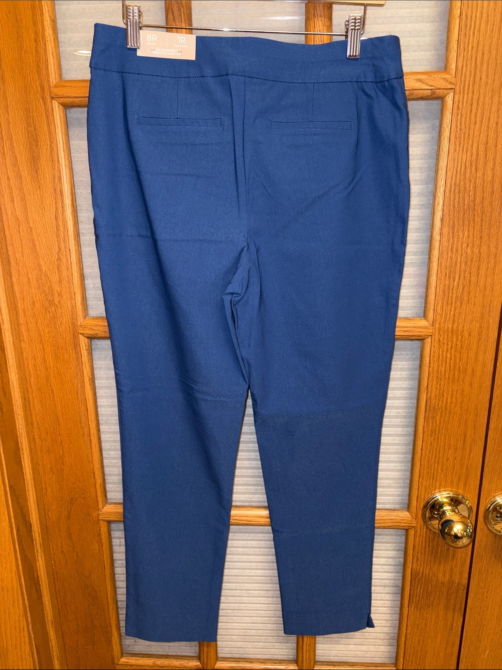 NWT Chico's 1 Brigitte Duchess Blue Slim Ankle Pull-On Pants - Picture 3 of 4